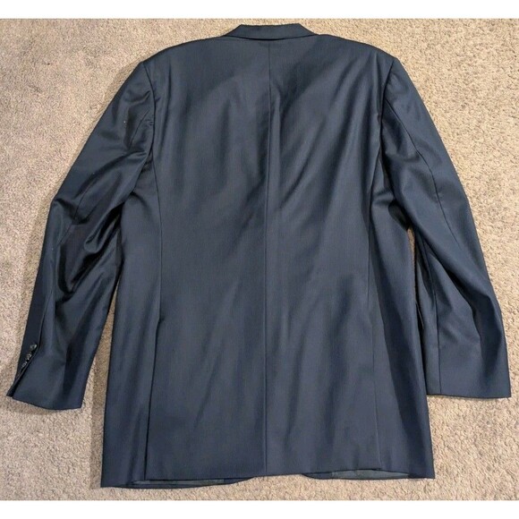 Burberry London Pinstripe Blue Blazer Sport Coat Suit Jacket Men's 40R - Picture 4 of 8